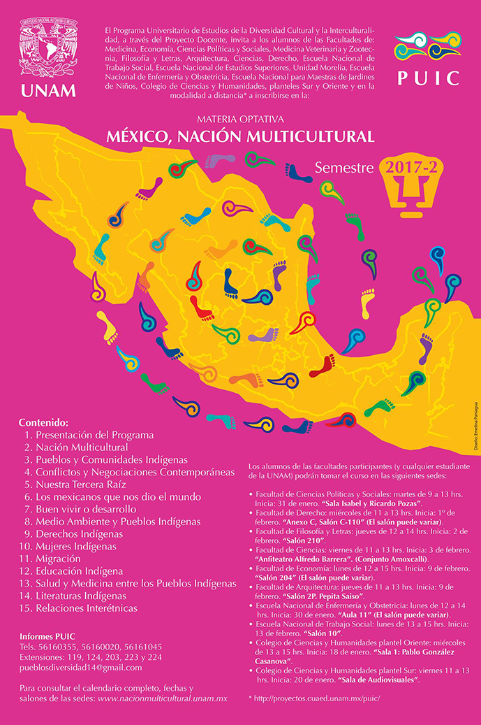 Materia optativa México, Nación Multicultural. Semestre 2017-2