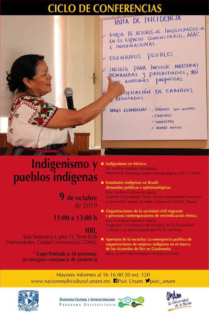 Ciclo de conferencias indigenismo y pueblos indígenas