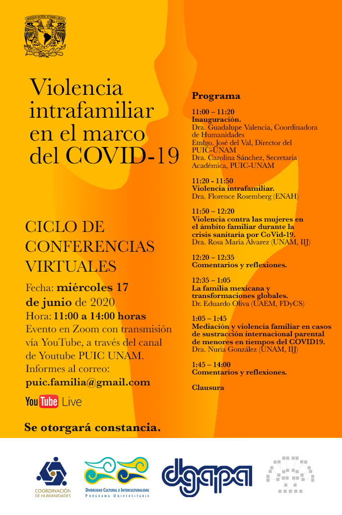 Ciclo de Conferencias, Violencia Intrafamiliar en el marco del COVID-19