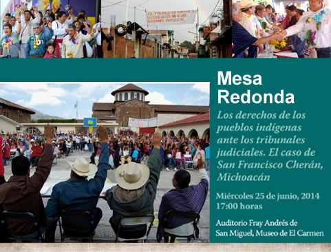 Mesa redonda: Los derechos de los pueblos indígenas ante los tribunales judiciales. El caso de San Francisco Cherán, Michoacán