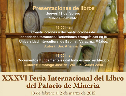 Presentación de las novedades editoriales del PUIC en la XXXVI Feria Internacional del Libro del Palacio de Minería
