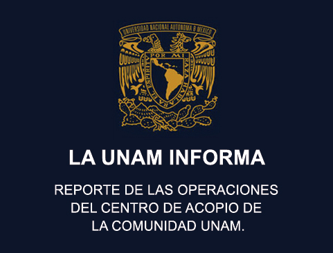 Reporte de las operaciones del centro de acopio de la comunidad de la UNAM