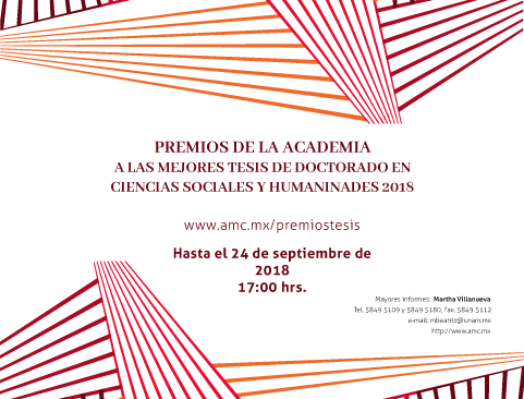Premios de la academia a las mejores tesis de doctorado en ciencias sociales y humanidades 2018