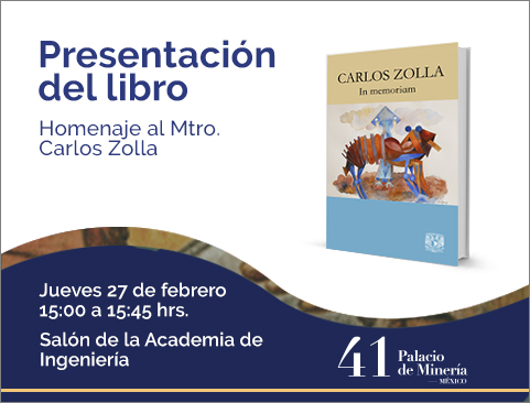 Presentación del libro: Carlos Zolla. In memoriam en la XLI Feria Internacional del Libro del Palacio de Minería