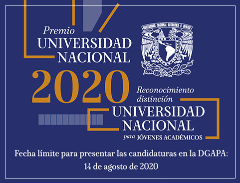 Convocatorias para el Premio Universidad Nacional y el Reconocimiento Distinción Universidad Nacional para Jóvenes Académicos. Edición 2020