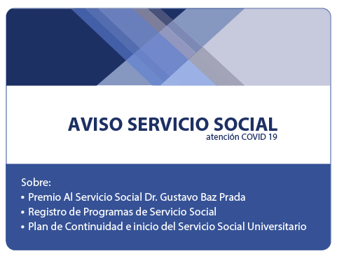 Aviso Servicio Social. Atención COVID 19