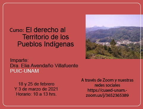 Curso El Derecho al Territorio de los Pueblos Indígenas