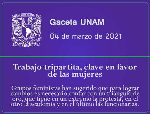Gaceta UNAM: Trabajo tripartita, clave en favor de las mujeres