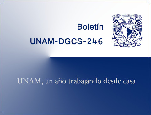 Boletín UNAM-DGCS-246. UNAM, un año trabajando desde casa
