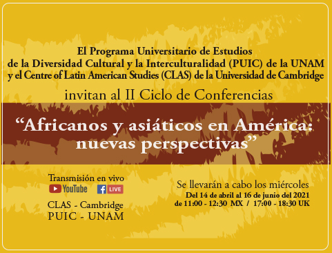 II Ciclo de conferencias Africanos y Asiáticos en América. Nuevas Perspectivas
