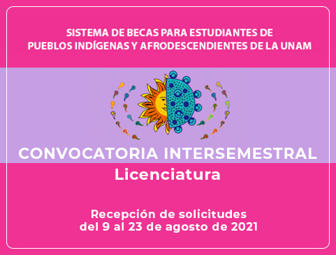 Convocatoria intersemestral Sistema de Becas para Estudiantes de Pueblos Indígenas y Afrodescendientes de la UNAM 2021 – Licenciatura
