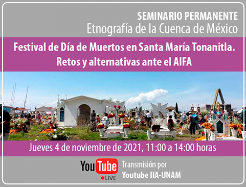 Seminario Permanente Etnografía de la Cuenca de México. Festival de Día de Muertos en Santa María Tonanitla. Retos y alternativas ante el AIFA