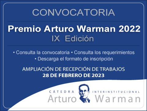 Convocatoria del IX Premio Arturo Warman 2022. Novena edición