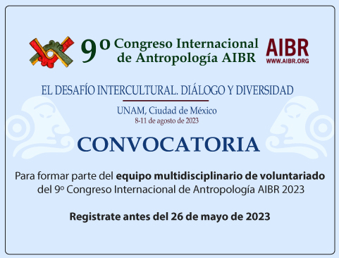 Convocatoria para participar como voluntariado en el 9º Congreso Internacional de Antropología AIBR