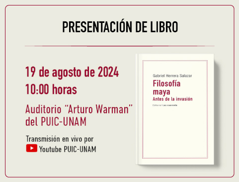 Presentación del libro: Filosofía Maya antes de la Invasión