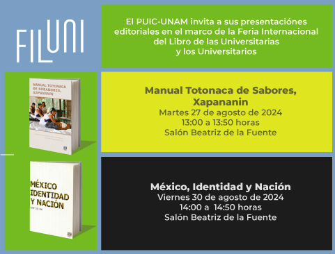 Presentaciones del PUIC en la VI Feria Internacional del Libro de las Universitarias y de los Universitarios – FILUNI