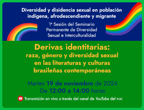 1ª Sesión del Seminario Permanente de Diversidad Sexual e Interculturalidad. Derivas identitarias: raza, género y diversidad sexual en las literaturas y culturas brasileñas contemporáneas