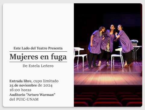 Obra teatral “Mujeres en fuga”