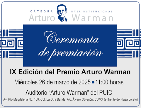 Ceremonia de premiación de la IX edición del Premio Arturo Warman 2022