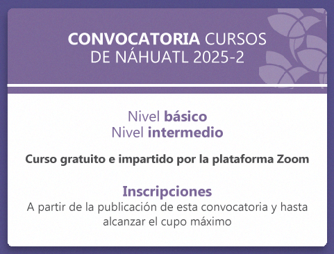 Convocatoria de Cursos de Náhuatl 2025-2