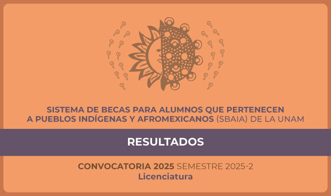 Resultados de la Convocatoria del Sistema de Becas para alumnos que pertenecen a Pueblos Indígenas y Afromexicanos (SBAIA) de la UNAM 2025-2 – Licenciatura