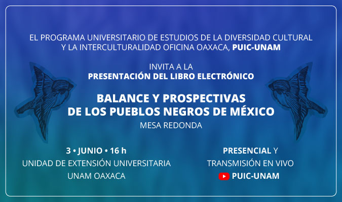 Presentación del libro electrónico: Balance y prospectiva de los Pueblos Negros de México. Mesa redonda