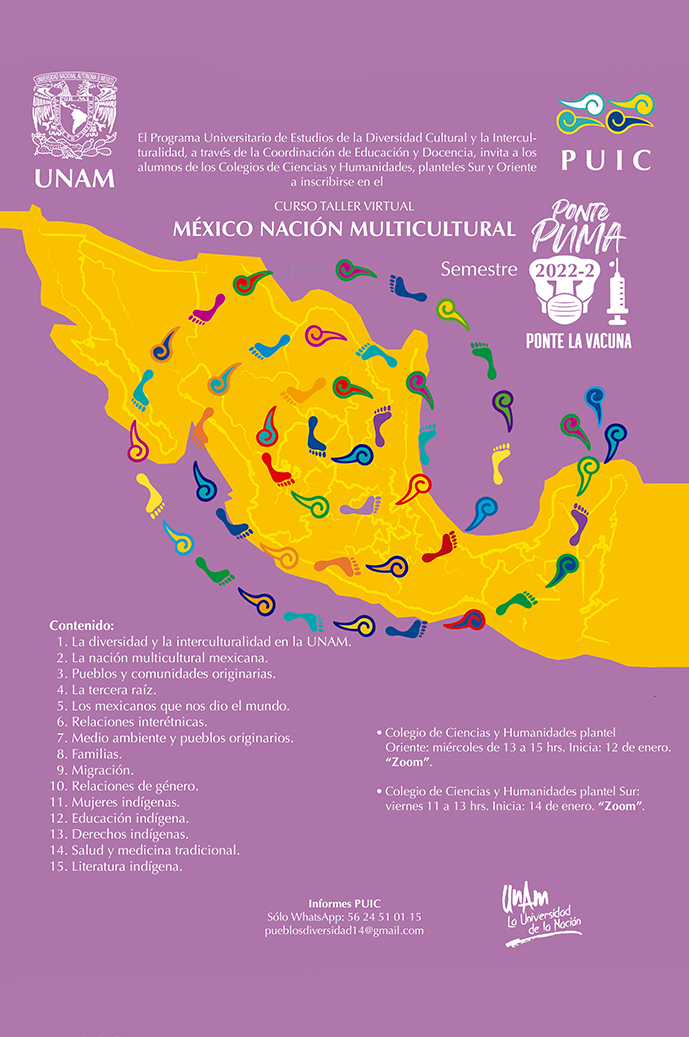 Curso Taller Virtual: México Nación Multicultural. Semestre 2022-2