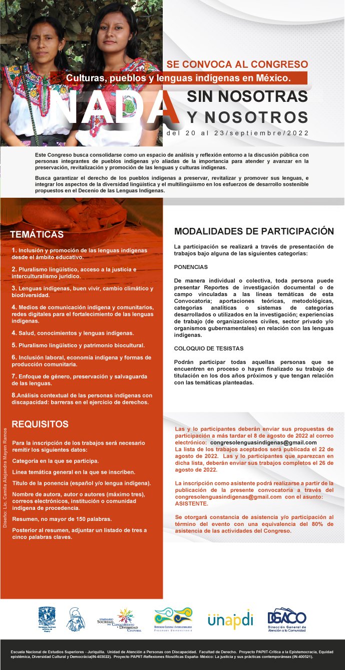 Congreso Culturas, pueblos y lenguas indígenas en México. - Educación Media Superior