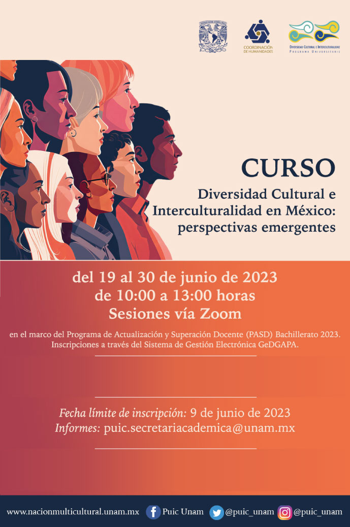 Curso Diversidad Cultural e Interculturalidad en México: perspectivas emergentes
