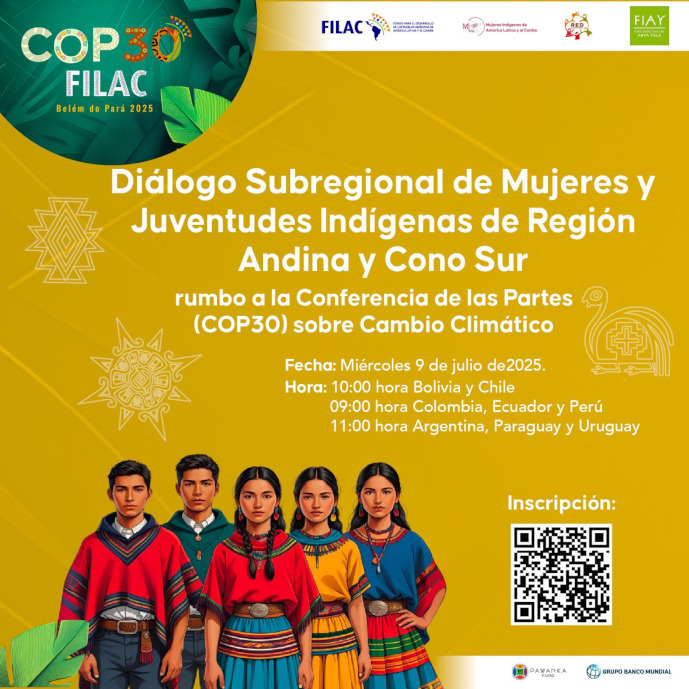 Diálogo Subregional de Mujeres y juventudes Indígenas de Región Andina y Cono Sur rumbo a la Conferencia de las Partes (COP30) sobre cambio Climático