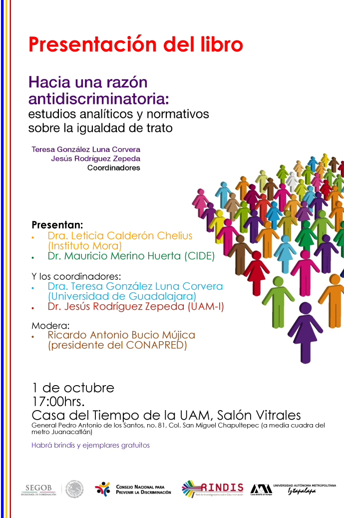 Presentación del libro: Hacia una razón antidiscriminatoria: estudios analíticos y normativos sobre la igualdad de trato