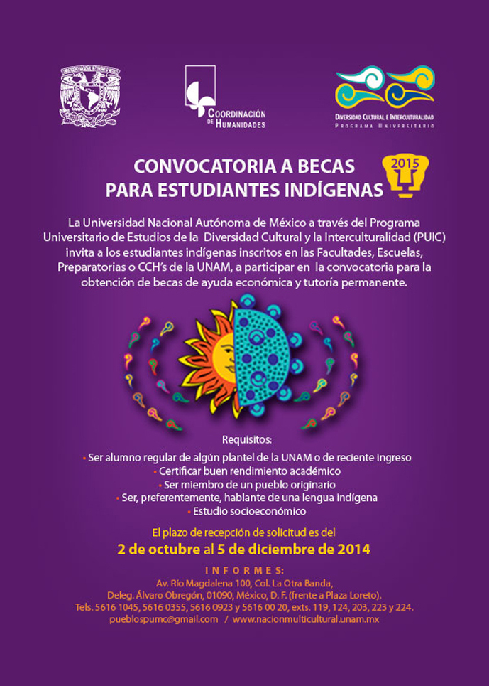 Convocatoria a Becas para Estudiantes Indígenas 2015