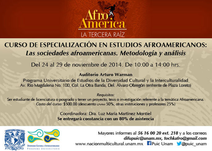 Curso de especialización en estudios afroamericanos: Las sociedades afroamericanas. Metodología y análisis