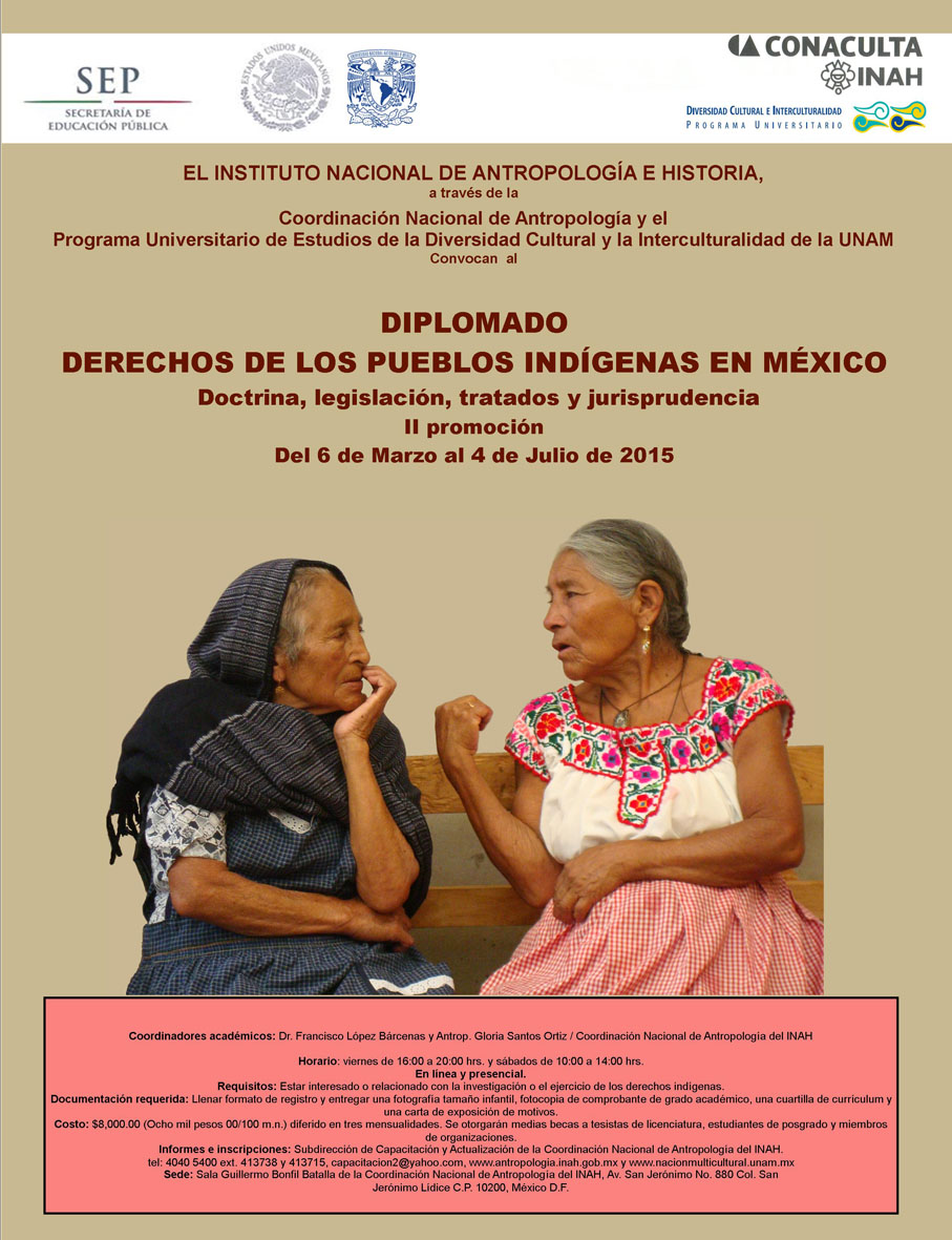 Diplomado Derechos de los Pueblos Indígenas en México. Doctrina, legislación, tratados y jurisprudencia