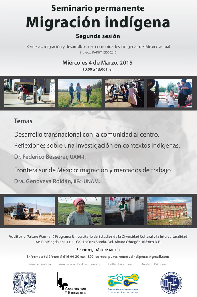 Seminario permanente Migración indígena. Segunda sesión