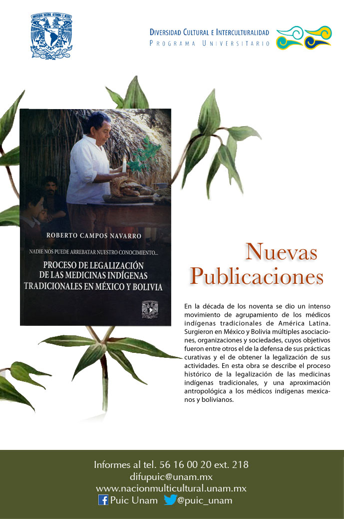 Nueva publicación: Proceso de legalización de las medicinas indígenas tradicionales en México y Bolivia