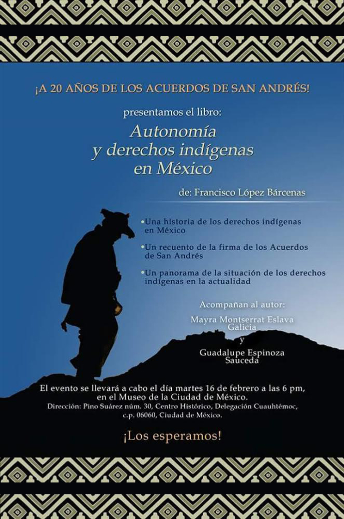 Presentación del libro: Autonomía y derechos indígenas en México, Francisco López Bárcenas