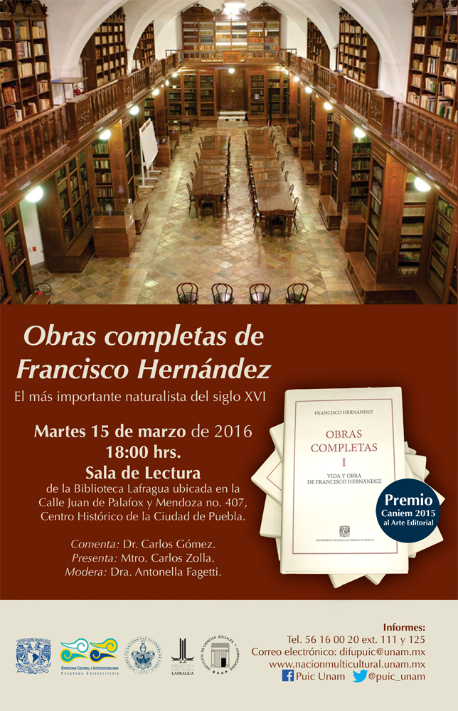 Presentación de las Obras completas de Francisco Hernández