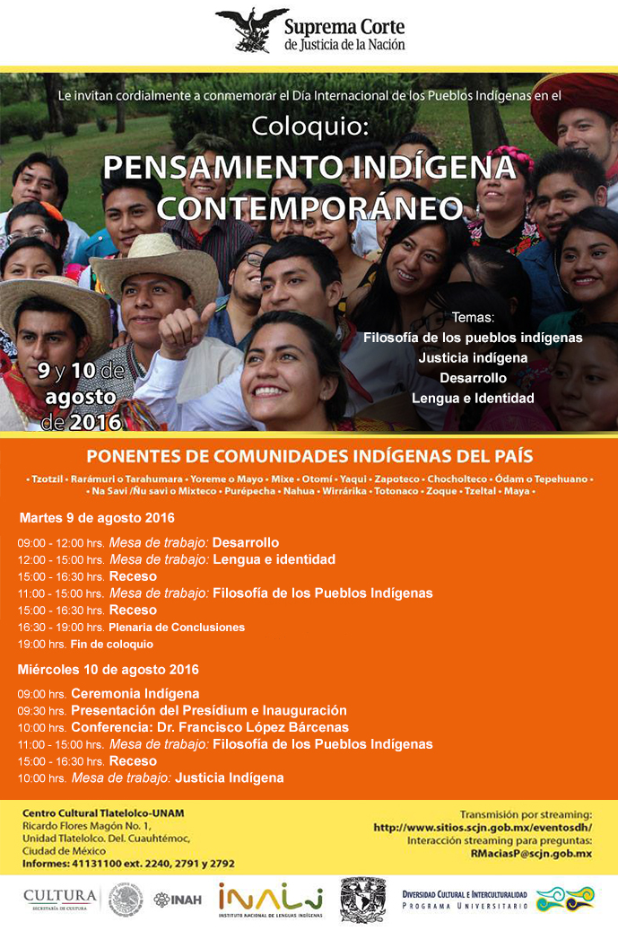 Coloquio Pensamiento indígena contemporáneo