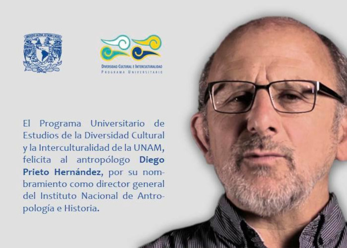 El PUIC felicita a Diego Prieto Hernández por su nombramiento como director general del Instituto Nacional de Antropología e Historia