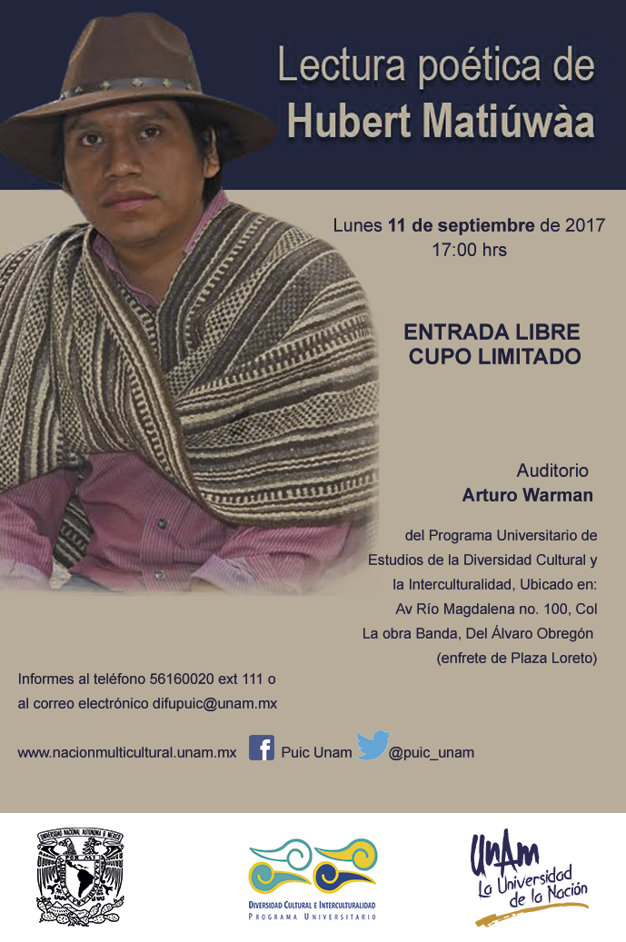 Lectura poética de Hubert Matiúwàa