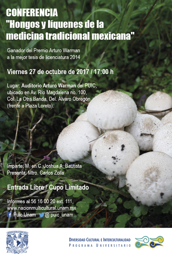 Conferencia: Hongos, líquenes de la medicina tradicional mexicana