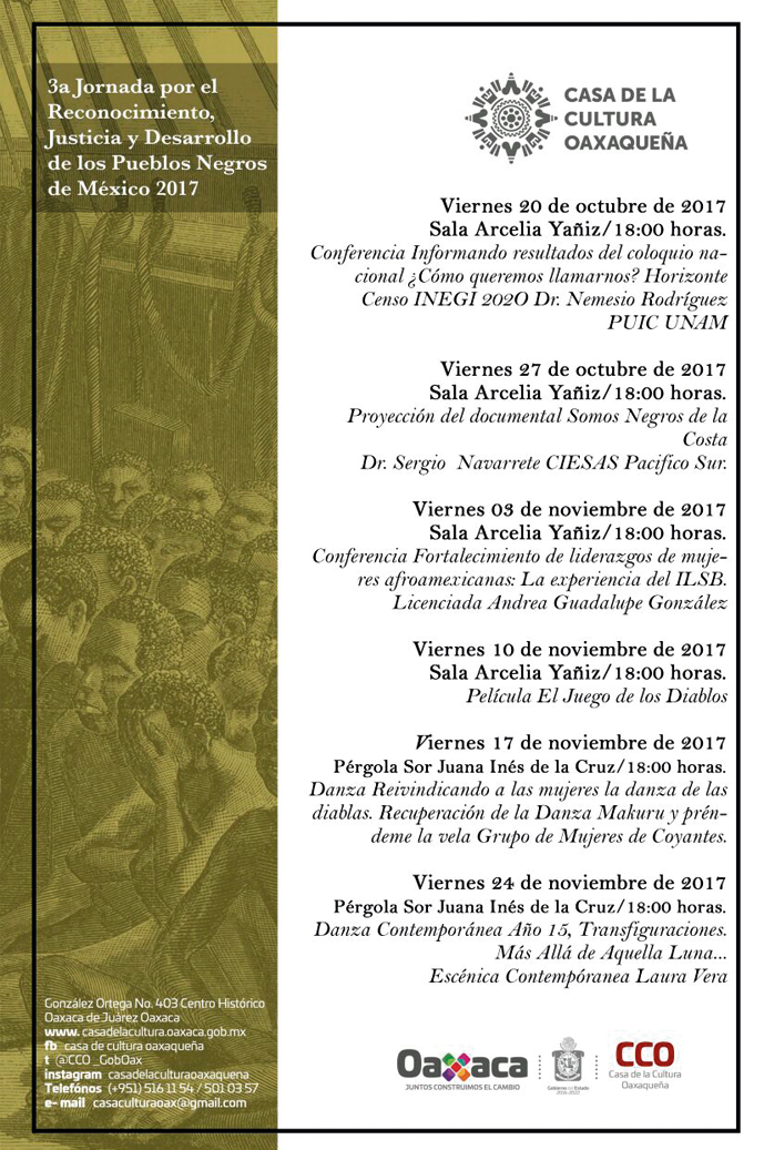 3a Jornada por el Reconocimiento, Justicia y Desarrollo de los Pueblos Negros de México 2017