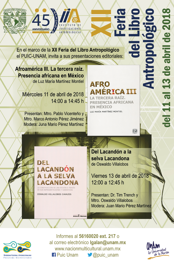 Presentación de libros del PUIC en la XII Feria del Libro Antropológico