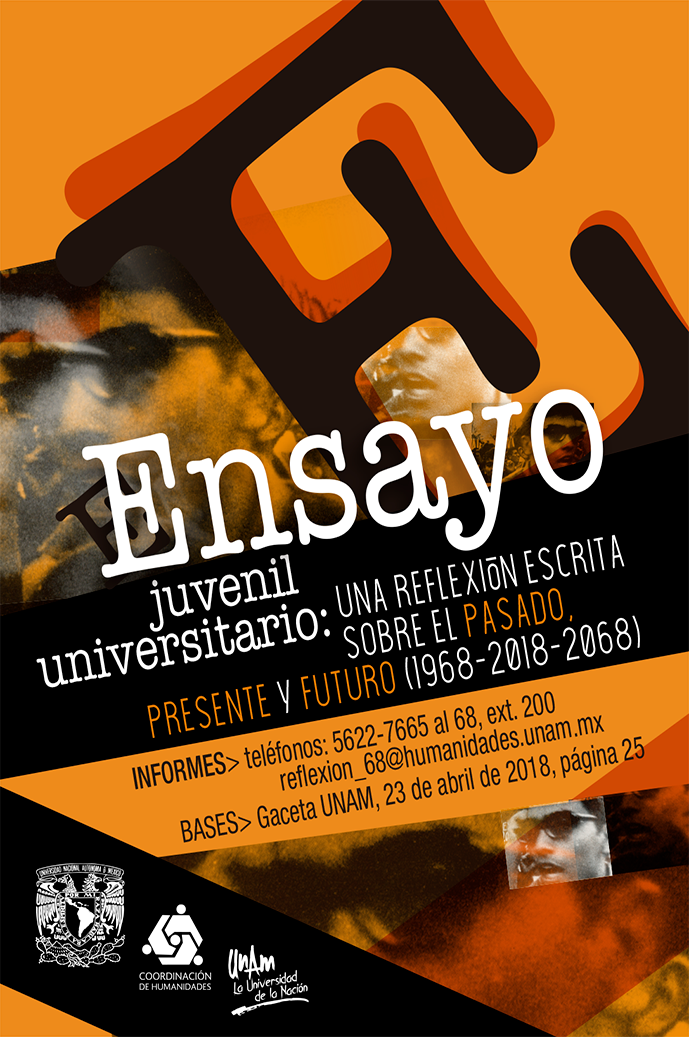 Concurso: Ensayo juvenil universitario: una reflexión escrita sobre el pasado presente y futuro (1968 – 2018 - 2068)