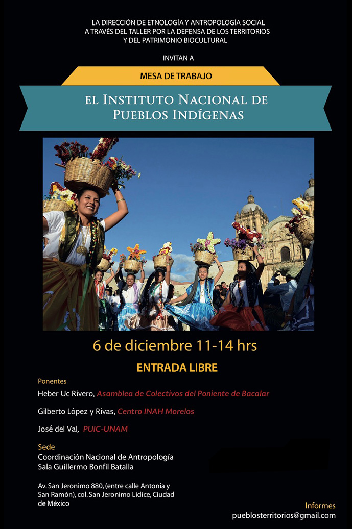 Mesa de trabajo El Instituto Nacional de Pueblos Indígenas