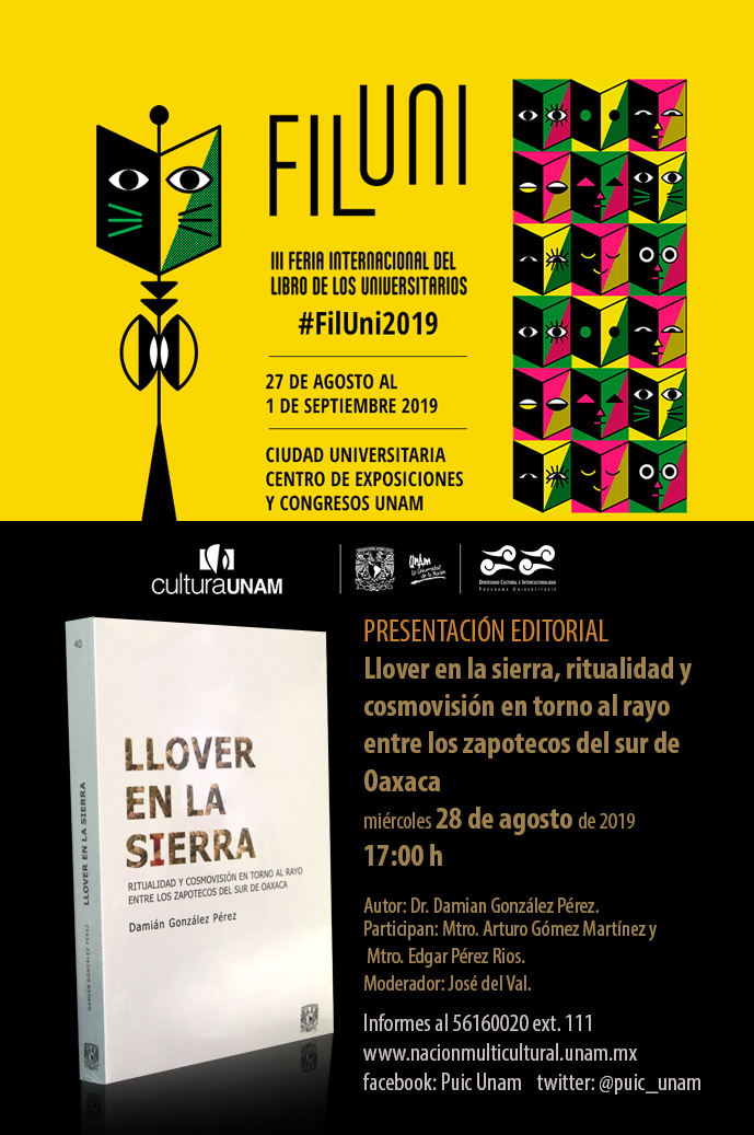 Presentación del libro: Llover en la Sierra en la III Feria Internacional del Libro de los Universitarios – FILUNI