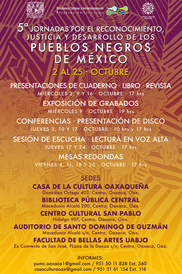 5ª Jornadas por el Reconocimiento, Justicia y Desarrollo de los Pueblos Negros de México