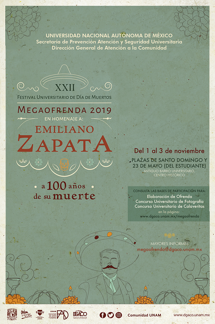 Convocatoria XXII Festival Universitario de Día de Muertos. Megaofrenda 2019