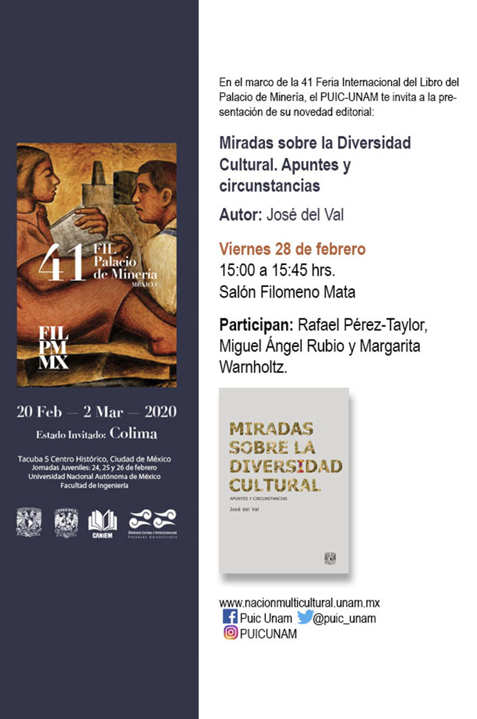 Presentación del libro: Miradas sobre la Diversidad Cultural en la XLI Feria Internacional del Libro del Palacio de Minería